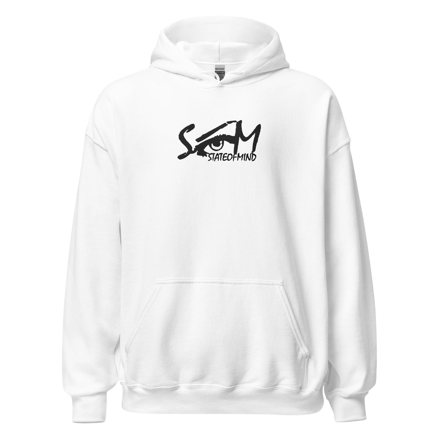 (Embroidered) State of Mind Black Logo- Unisex Hoodie