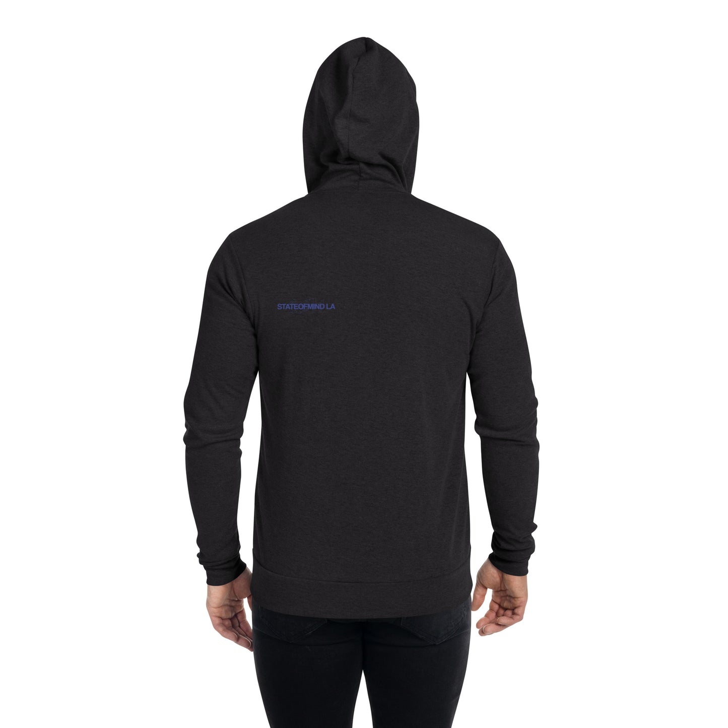 Blue Logo DTG Print- Unisex Zip Hoodie