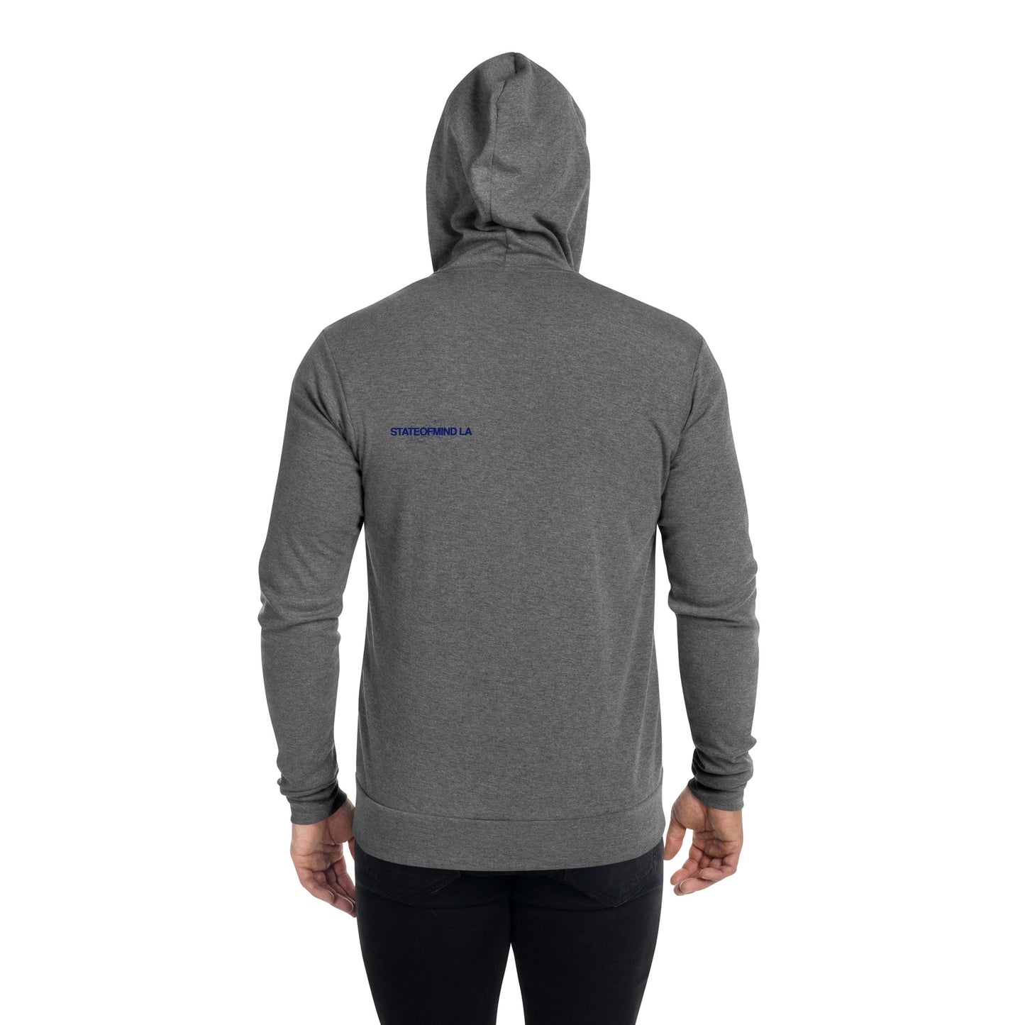 Blue Logo DTG Print- Unisex Zip Hoodie