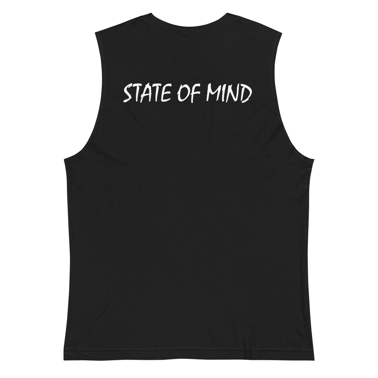 State of Mind Center Print DTG- Muscle Black Shirt