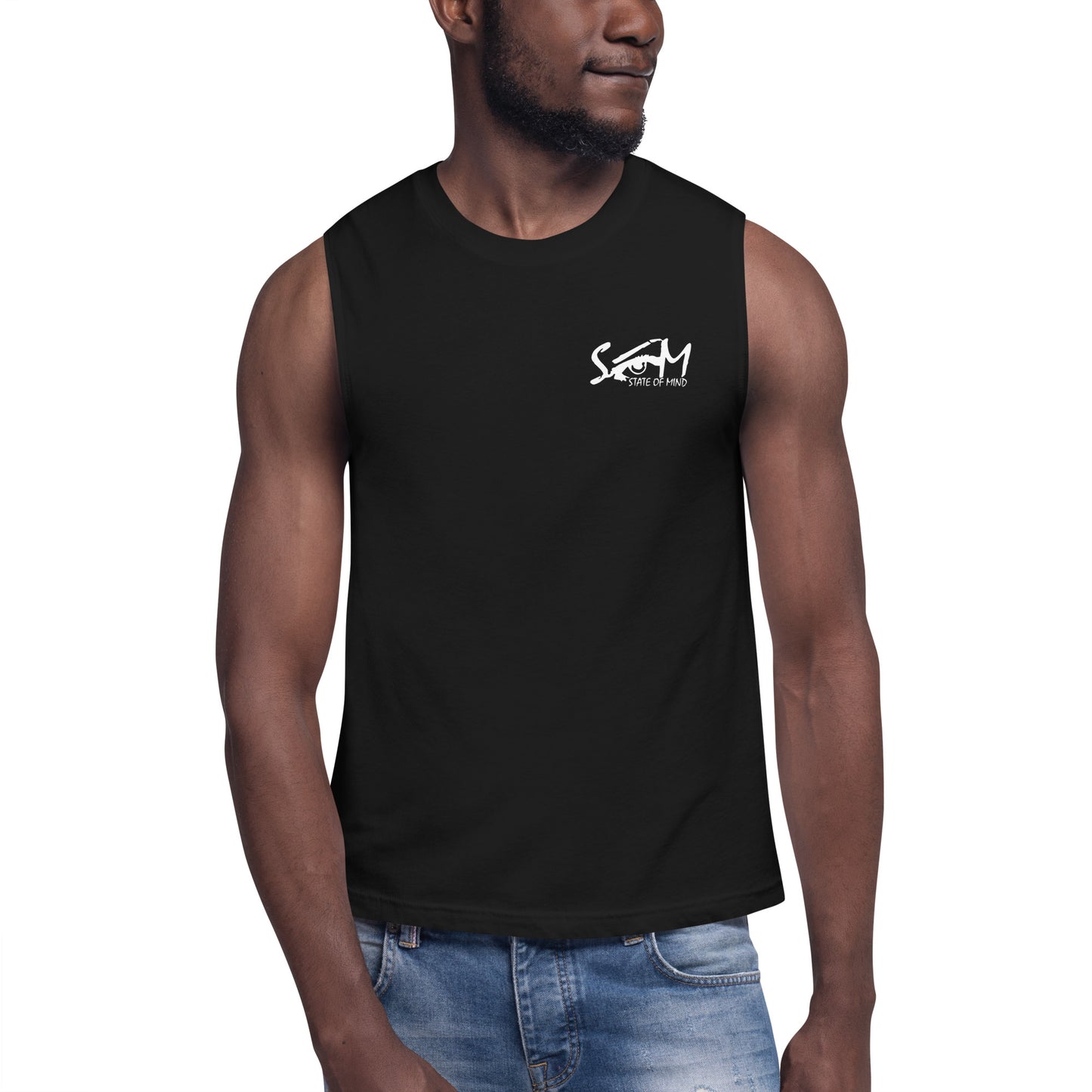 State of Mind Muscle Shirt- Logo Printed DTG