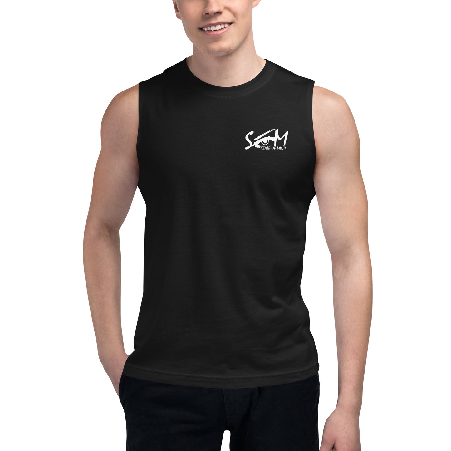 State of Mind Muscle Shirt- Logo Printed DTG