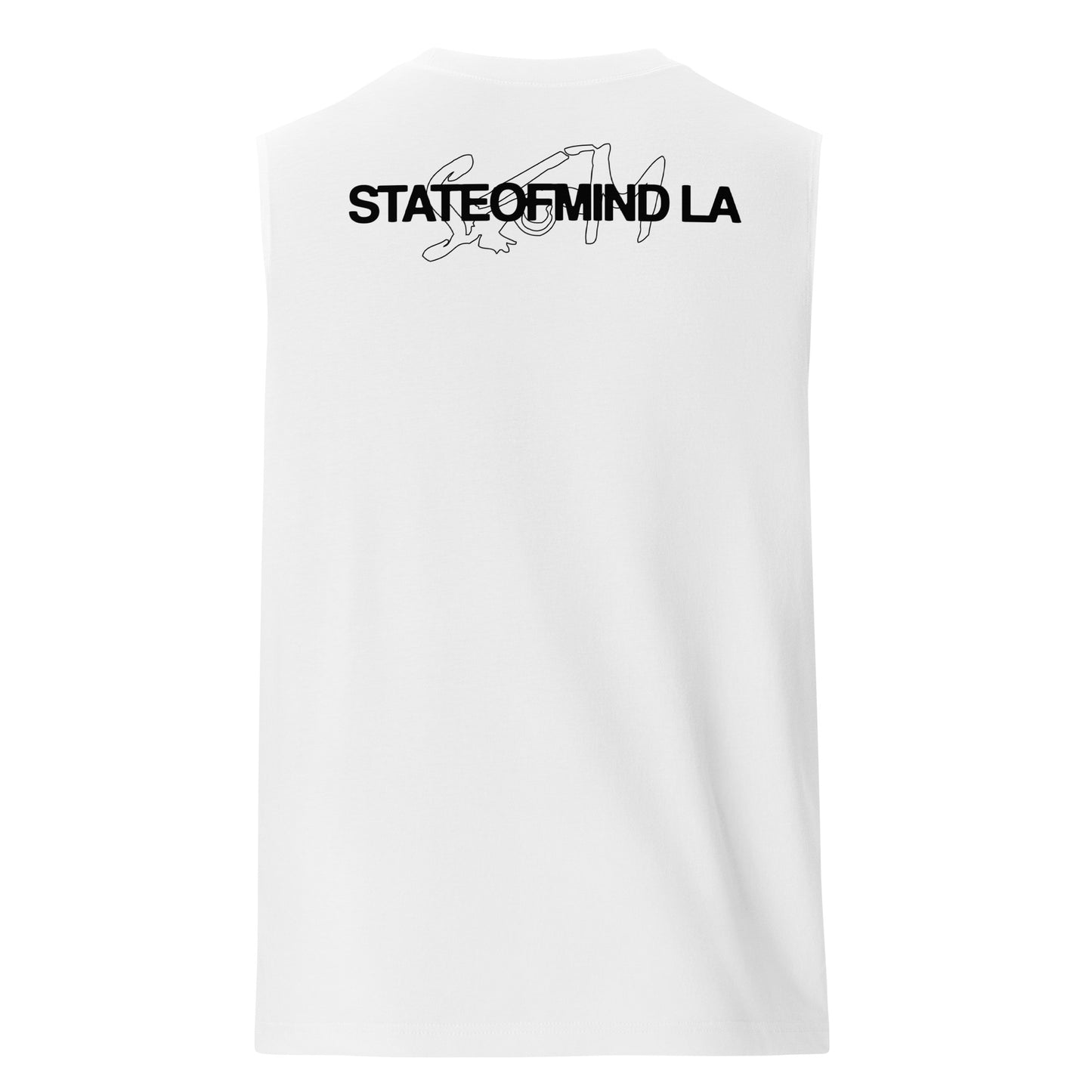 State of Mind Muscle Logo Print DTG- white Shirt
