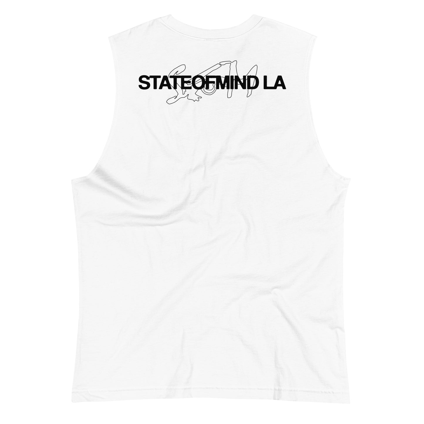 State of Mind Muscle Logo Print DTG- white Shirt