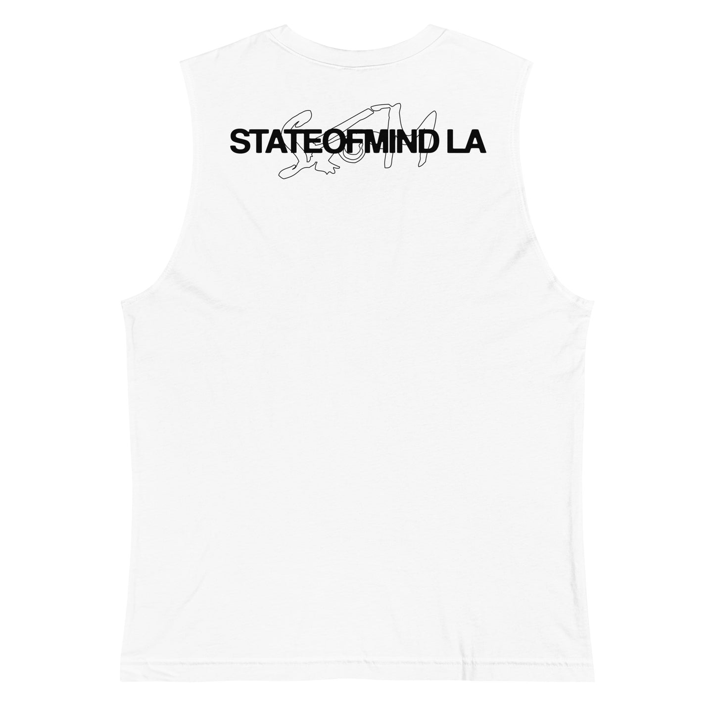 State of Mind Muscle Logo Print DTG- white Shirt