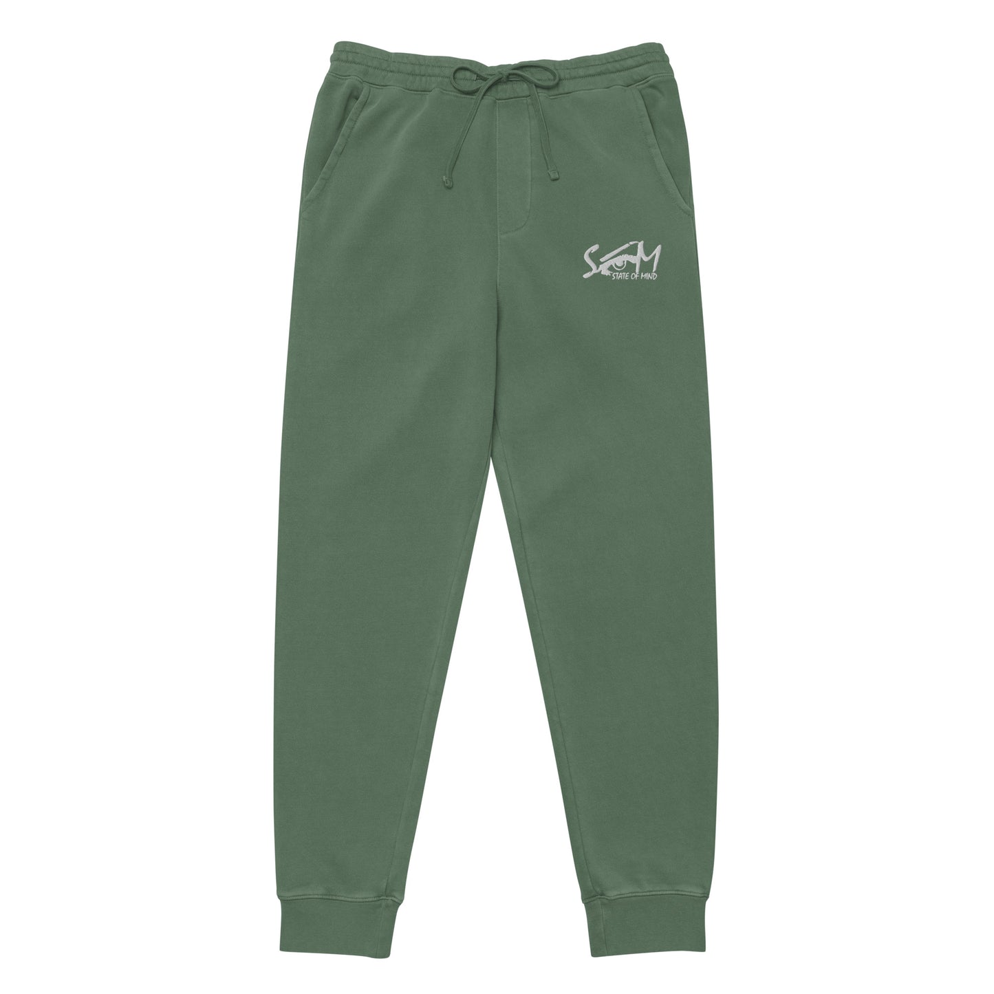 State of Mind Logo Embroidered Unisex pigment-dyed sweatpants
