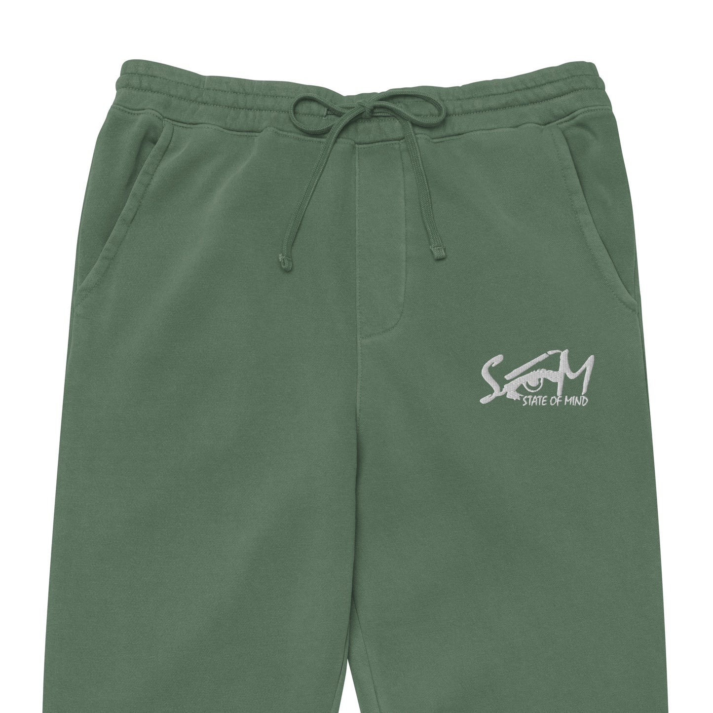 State of Mind Logo Embroidered Unisex pigment-dyed sweatpants