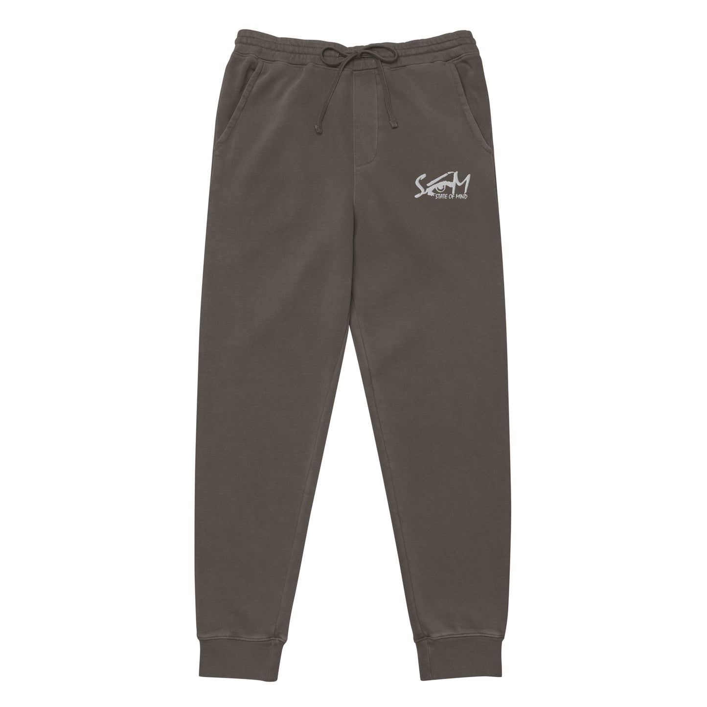 State of Mind Logo Embroidered Unisex pigment-dyed sweatpants