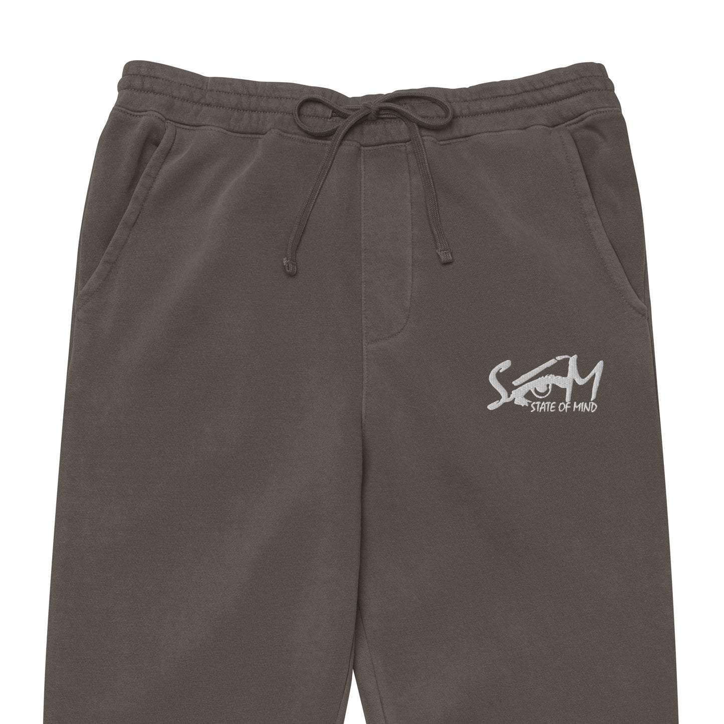 State of Mind Logo Embroidered Unisex pigment-dyed sweatpants