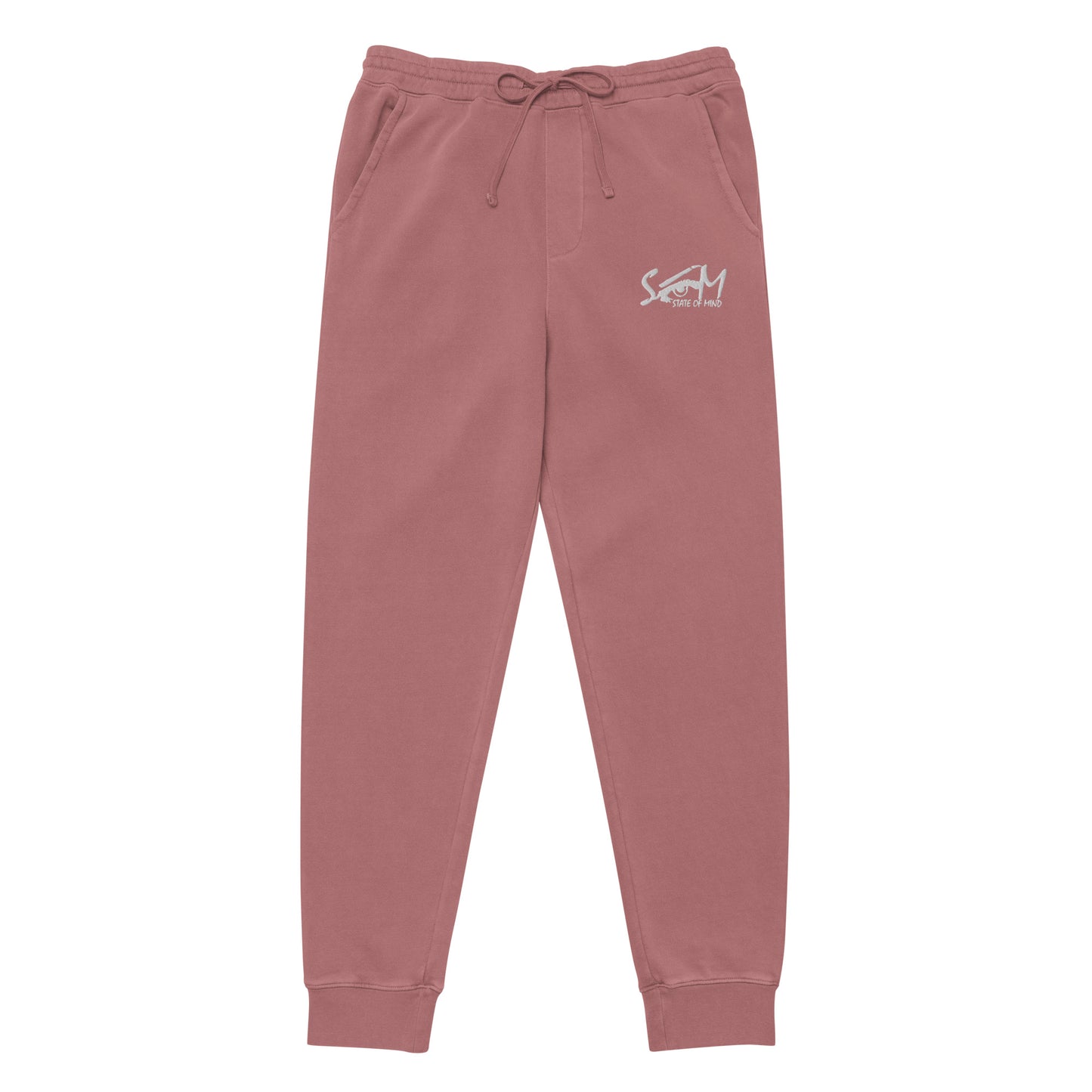 State of Mind Logo Embroidered Unisex pigment-dyed sweatpants