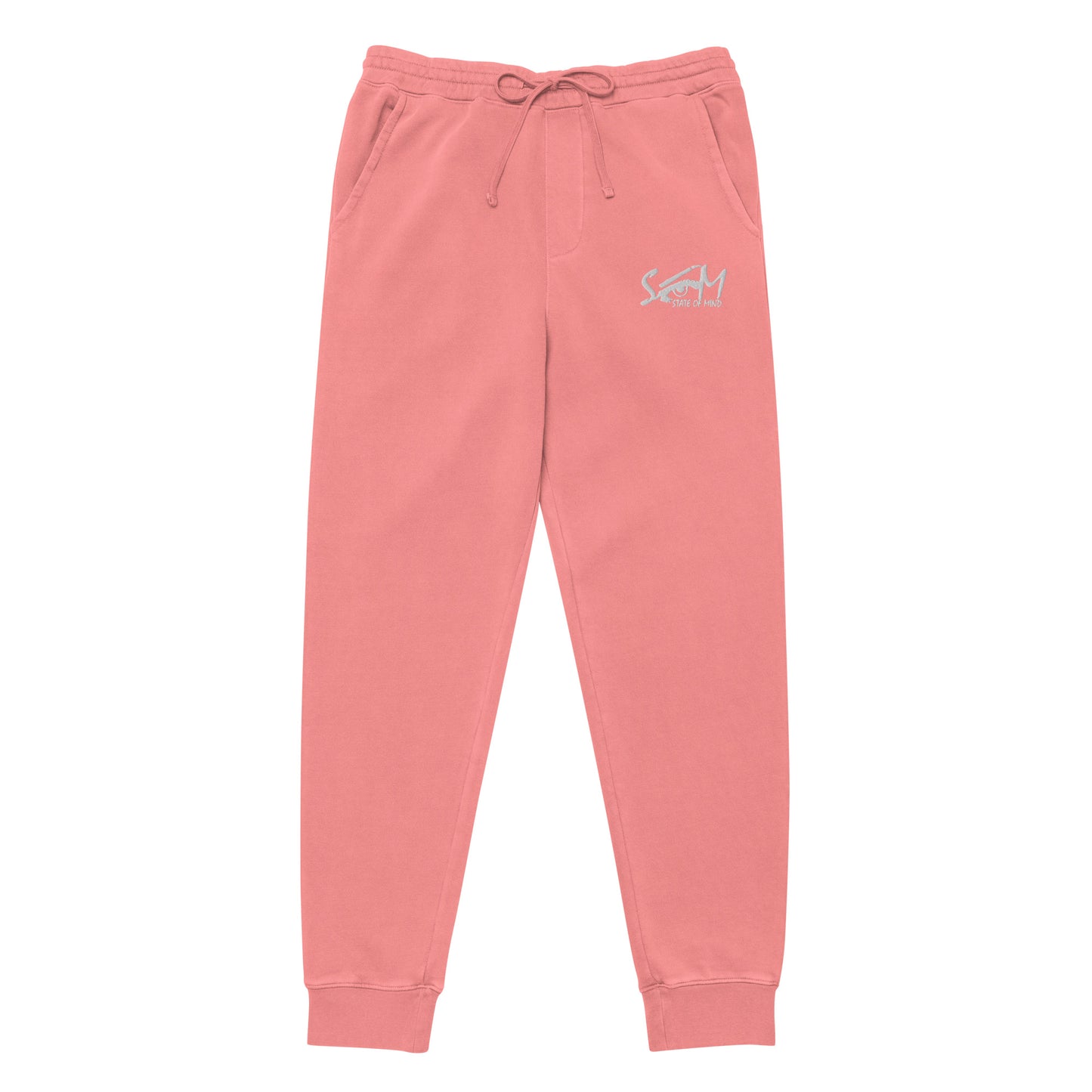State of Mind Logo Embroidered Unisex pigment-dyed sweatpants