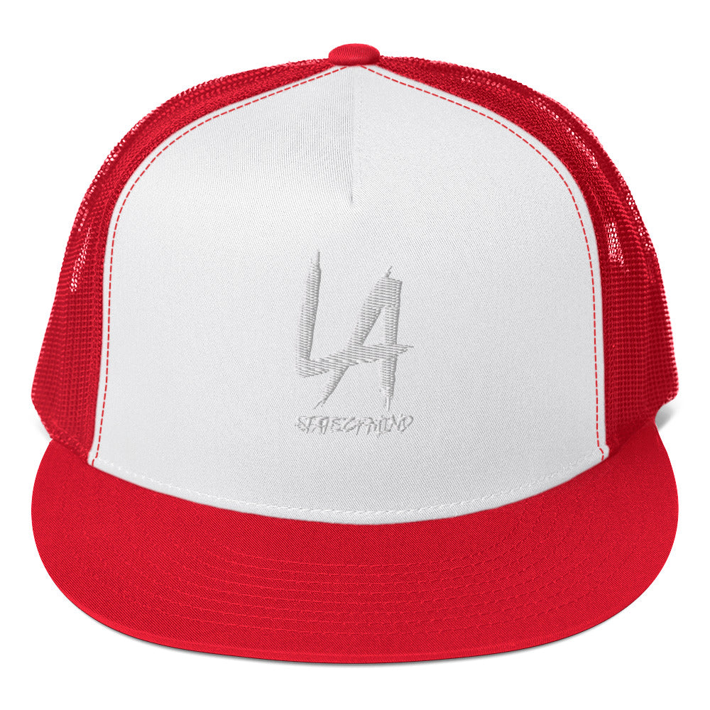 【GENERALIDEA】5PANEL LETTERING TRUCKER CAP CUSTOM** Glitter Initial Trucker – La La and Co