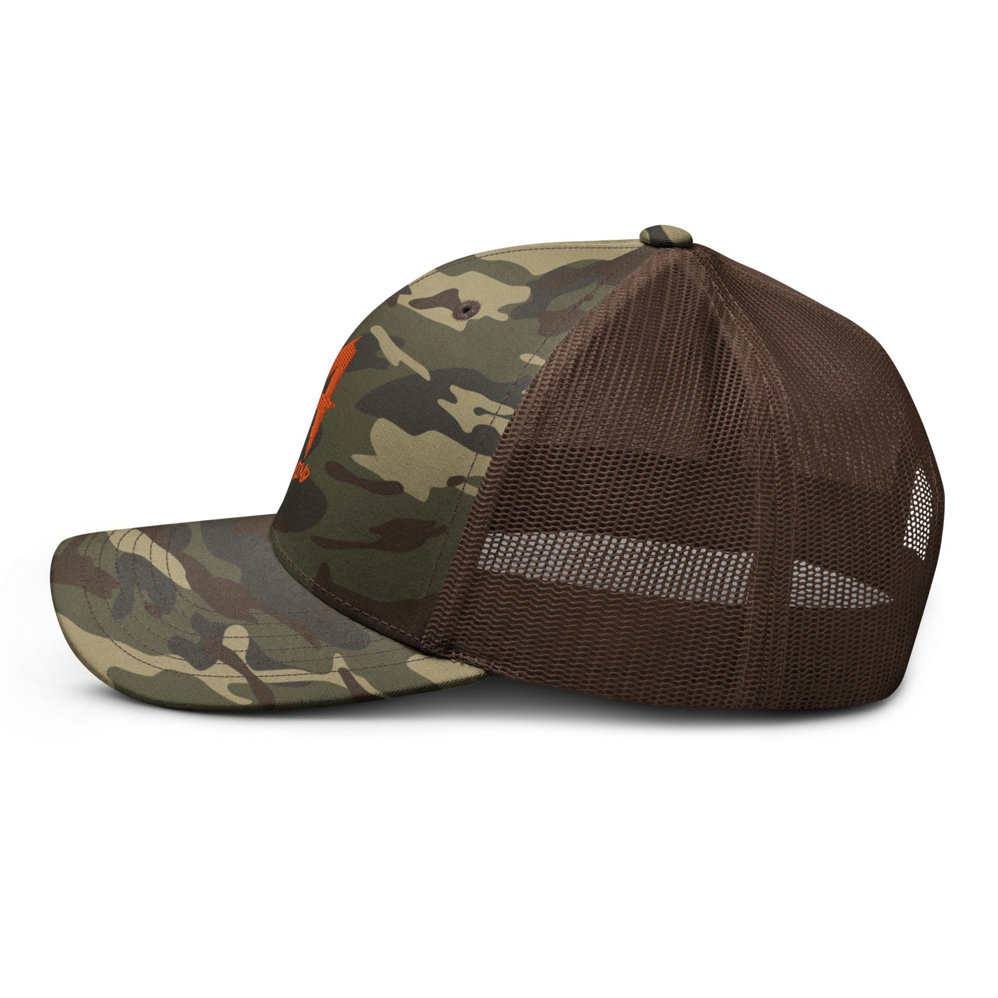 Orange LA STATEOFMIND- (Embroidered)- Camouflage trucker hat