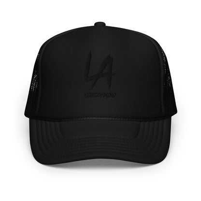 LA STATEOFMIND Black Font- Embroidered- Foam trucker hat