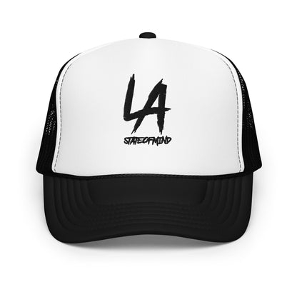 LA STATEOFMIND Black Font- Embroidered- Foam trucker hat