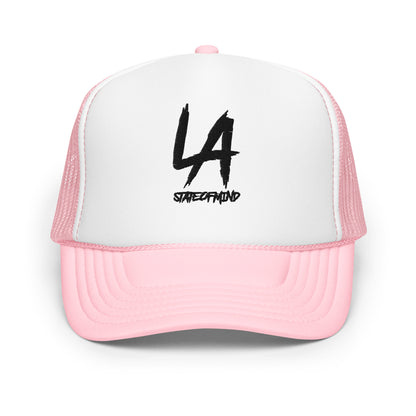 LA STATEOFMIND Black Font- Embroidered- Foam trucker hat