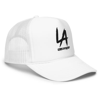 LA STATEOFMIND Black Font- Embroidered- Foam trucker hat