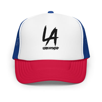 LA STATEOFMIND Black Font- Embroidered- Foam trucker hat