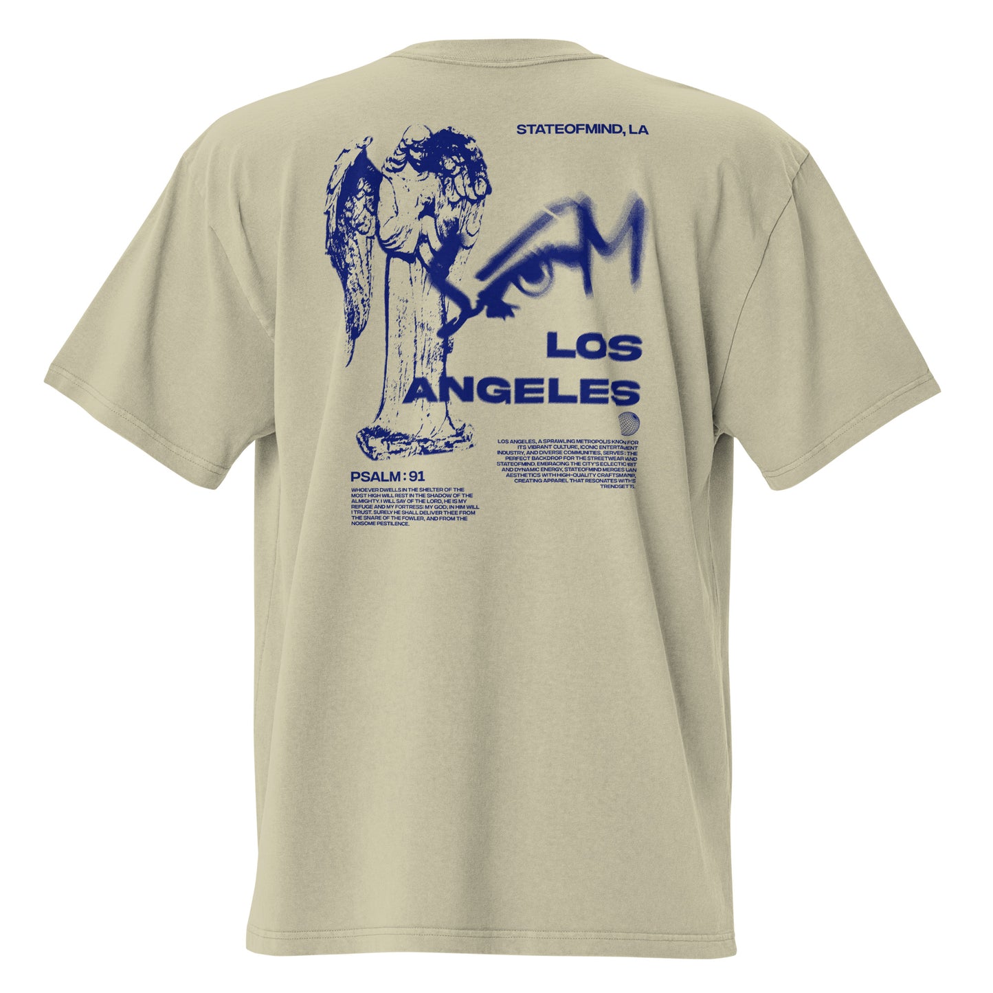 "City of Angels" DTG Print Oversized faded t-shirt