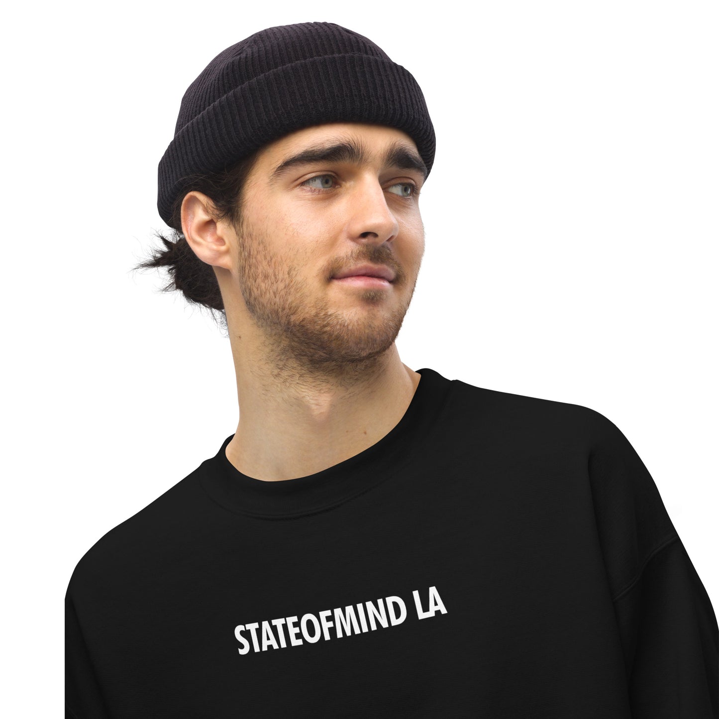 STATEOFMIND LA (white font) DTG Print- crew neck Unisex