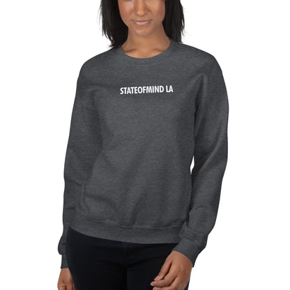 STATEOFMIND LA (white font) DTG Print- crew neck Unisex