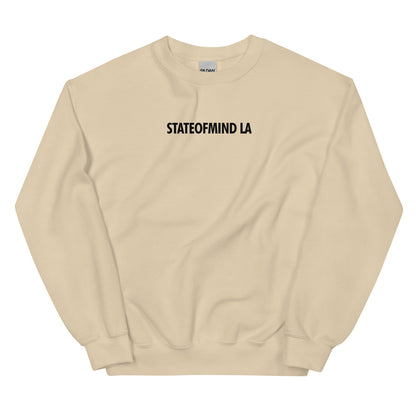 STATEOFMIND LA (black font) DTG Print- crew neck unisex