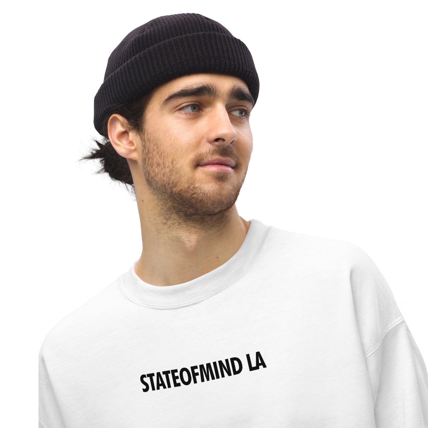 STATEOFMIND LA (black font) DTG Print- crew neck unisex