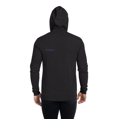 Blue Logo DTG Print- Unisex Zip Hoodie