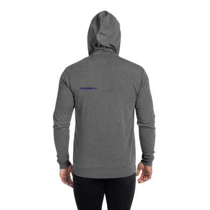 Blue Logo DTG Print- Unisex Zip Hoodie