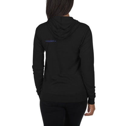 Blue Logo DTG Print- Unisex Zip Hoodie