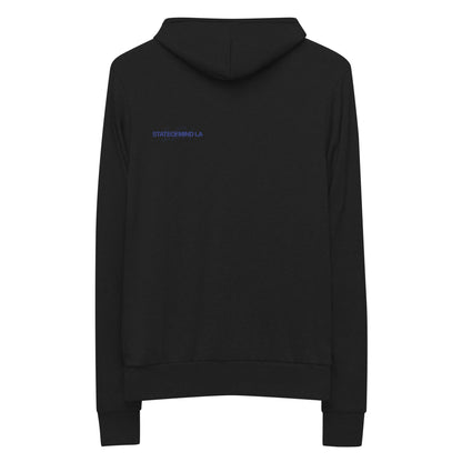 Blue Logo DTG Print- Unisex Zip Hoodie