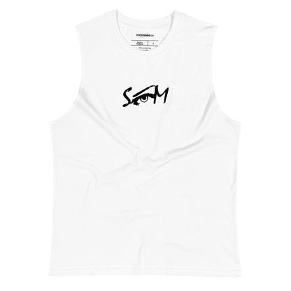 State of Mind Muscle Logo Print DTG- white Shirt