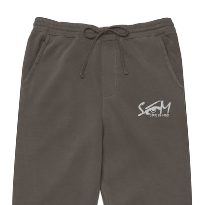 State of Mind Logo Embroidered Unisex pigment-dyed sweatpants