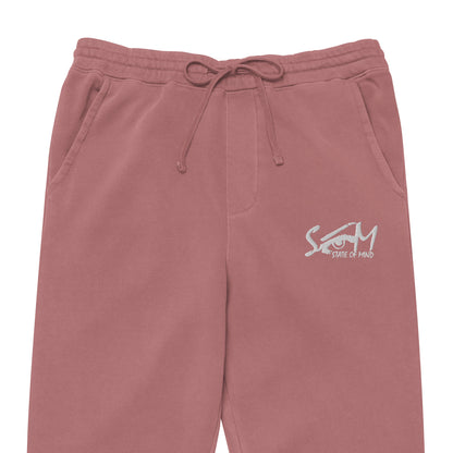 State of Mind Logo Embroidered Unisex pigment-dyed sweatpants