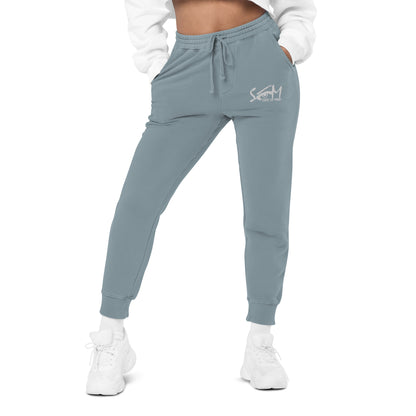 State of Mind Logo Embroidered Unisex pigment-dyed sweatpants