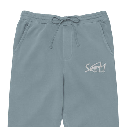 State of Mind Logo Embroidered Unisex pigment-dyed sweatpants