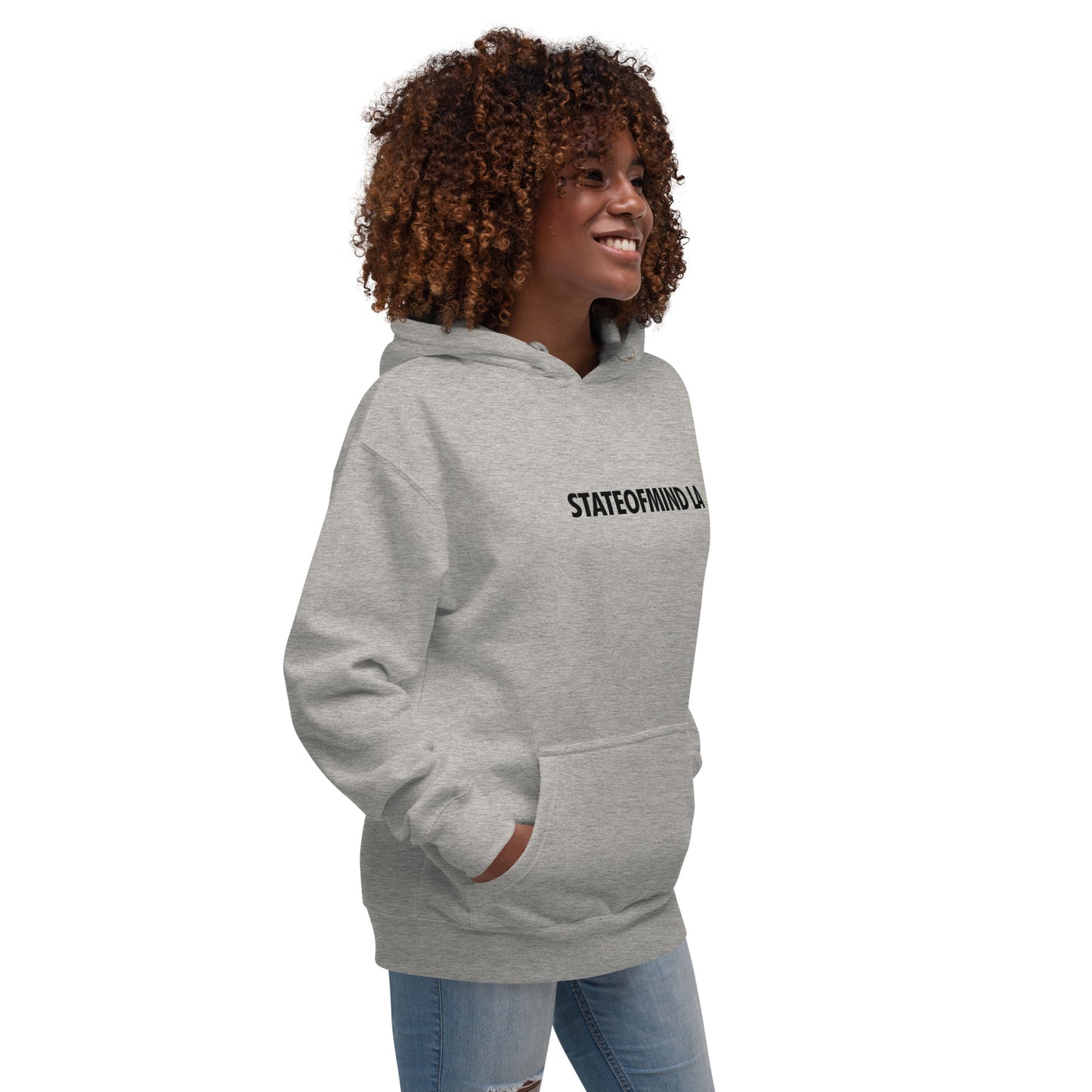 STATEOFMIND LA- (Black Font DTG Print) - Unisex Hoodie