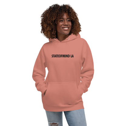 STATEOFMIND LA- (Black Font DTG Print) - Unisex Hoodie