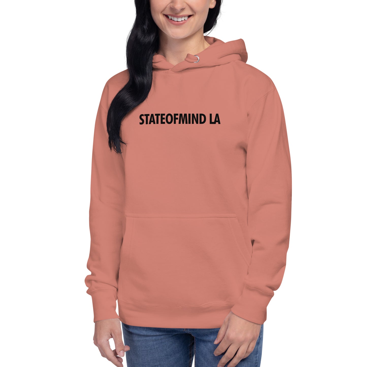 STATEOFMIND LA- (Black Font DTG Print) - Unisex Hoodie