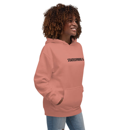 STATEOFMIND LA- (Black Font DTG Print) - Unisex Hoodie