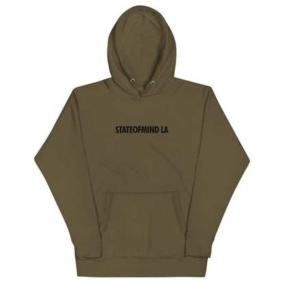 STATEOFMIND LA- (Black Font DTG Print) - Unisex Hoodie