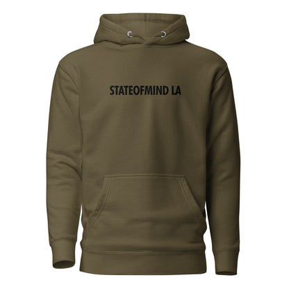 STATEOFMIND LA- (Black Font DTG Print) - Unisex Hoodie