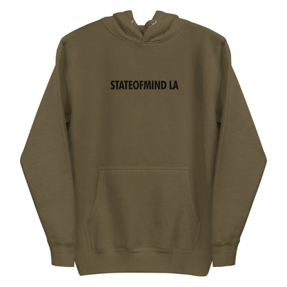 STATEOFMIND LA- (Black Font DTG Print) - Unisex Hoodie