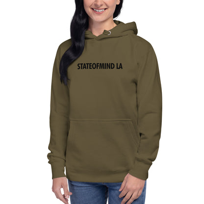 STATEOFMIND LA- (Black Font DTG Print) - Unisex Hoodie