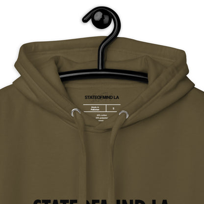 STATEOFMIND LA- (Black Font DTG Print) - Unisex Hoodie