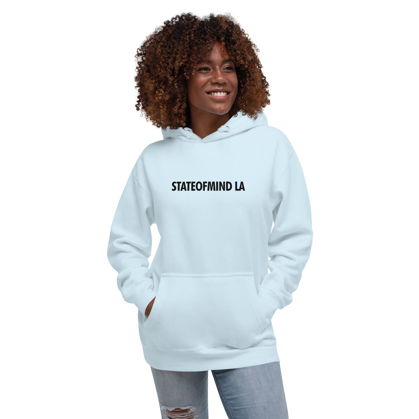 STATEOFMIND LA- (Black Font DTG Print) - Unisex Hoodie