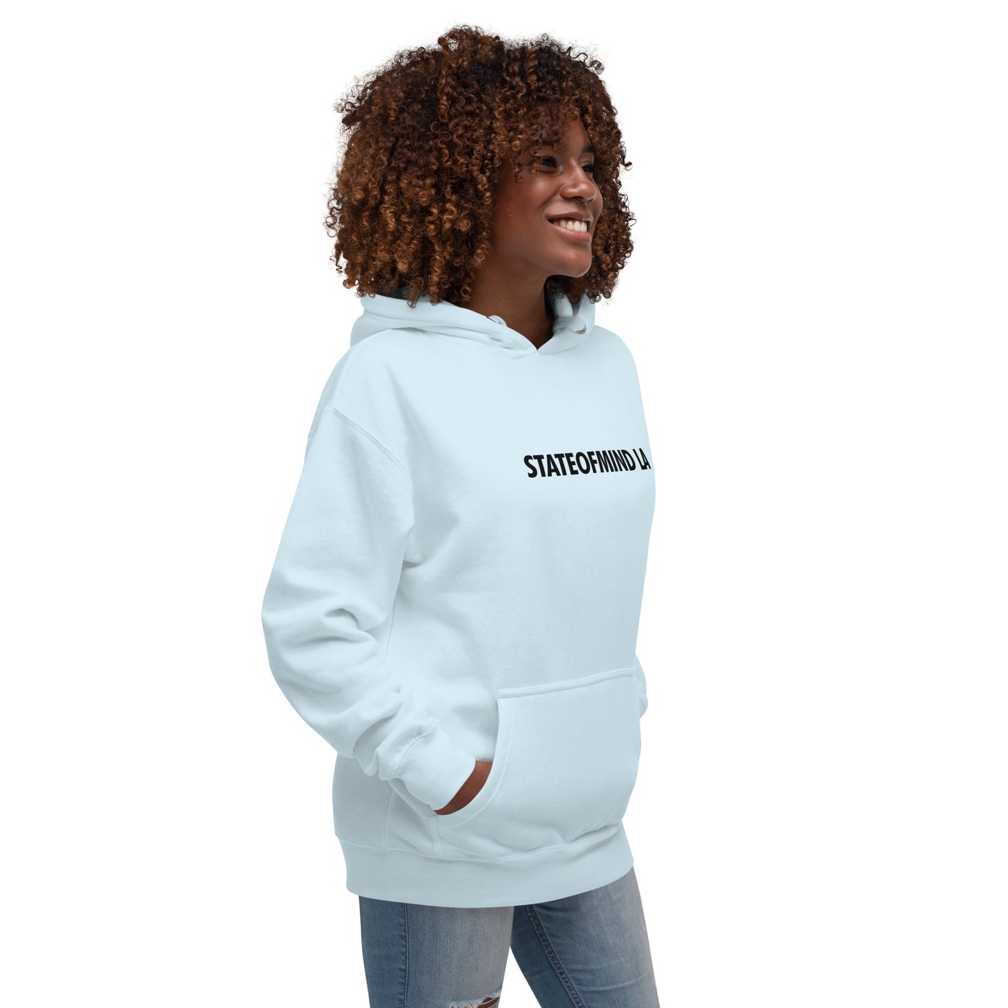 STATEOFMIND LA- (Black Font DTG Print) - Unisex Hoodie