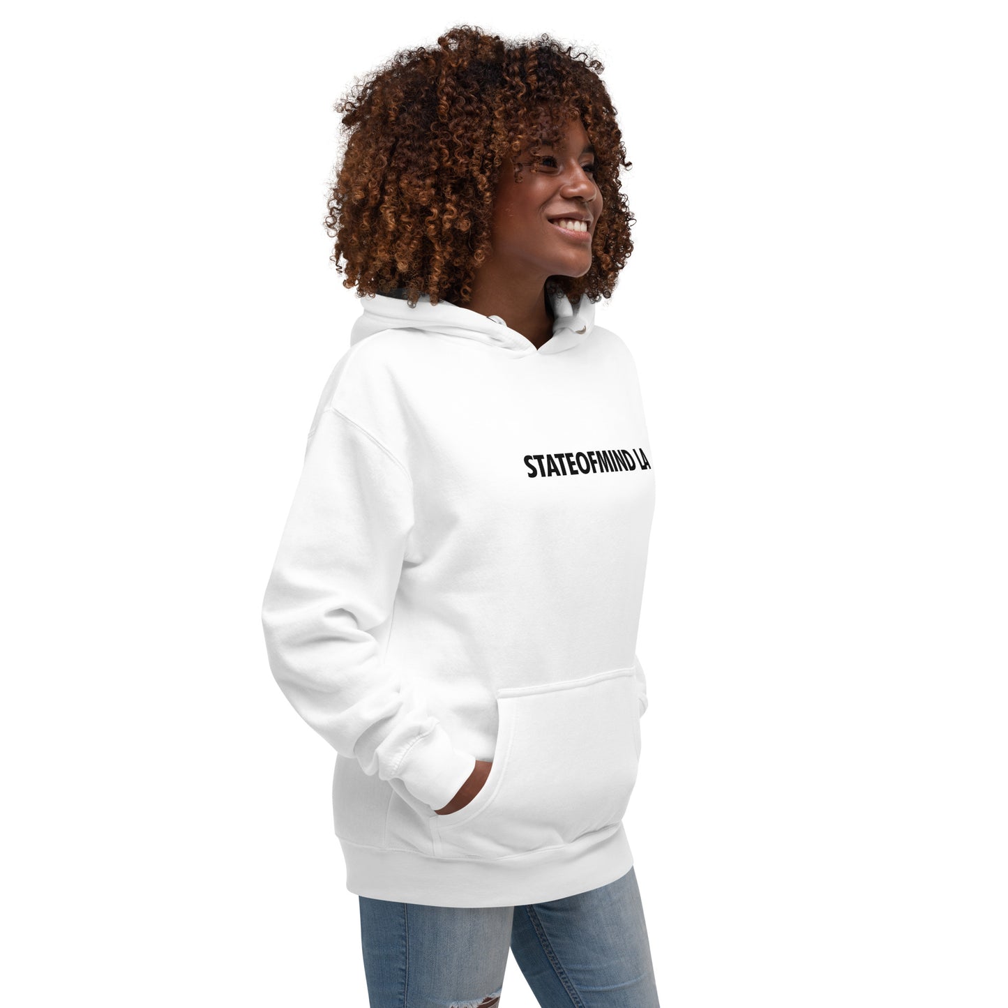 STATEOFMIND LA- (Black Font DTG Print) - Unisex Hoodie