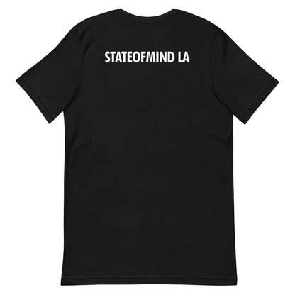 STATEOFMINDLA- White Font DTG Print- Unisex staple eco t-shirt