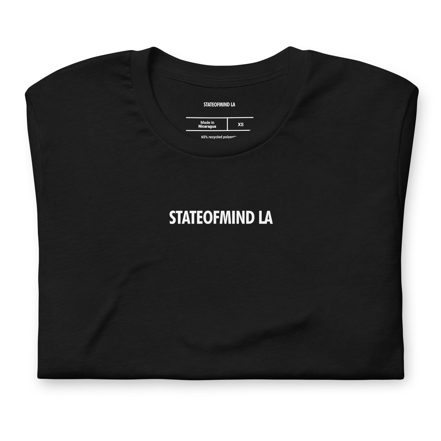 STATEOFMINDLA- White Font DTG Print- Unisex staple eco t-shirt